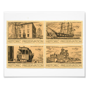 Foto van US Postage Stamp Print Foto Afdruk