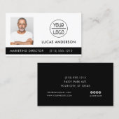 Foto van uw bedrijf of Event Logo Black Business B Visitekaartje (Voorkant / Achterkant)