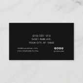 Foto van uw bedrijf of Event Logo Black Business B Visitekaartje (Achterkant)