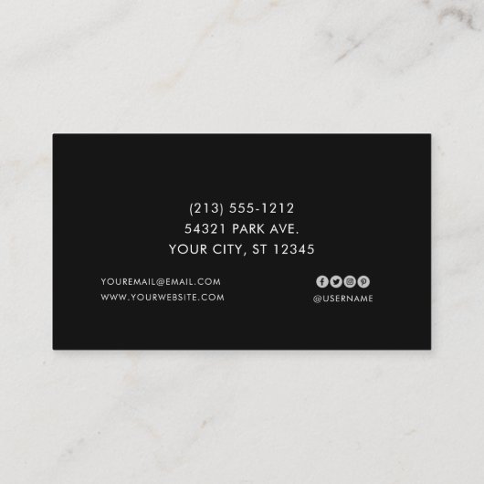 Foto van uw bedrijf of event Logo Black Business  Visitekaartje (Achterkant)