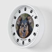 Foto van uw dichter met polokkklokgezicht en naam (Hoek)