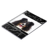 Foto van uw dichter op Faux Black Marmer & Text Notitieboek (Linkerzijde)