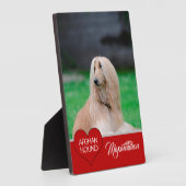 Foto van UW hond met naam Fotoplaat (Zijkant)