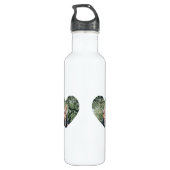 Foto van vader en kind - Heart Lijst Best Dad Ever Waterfles (Achterkant)