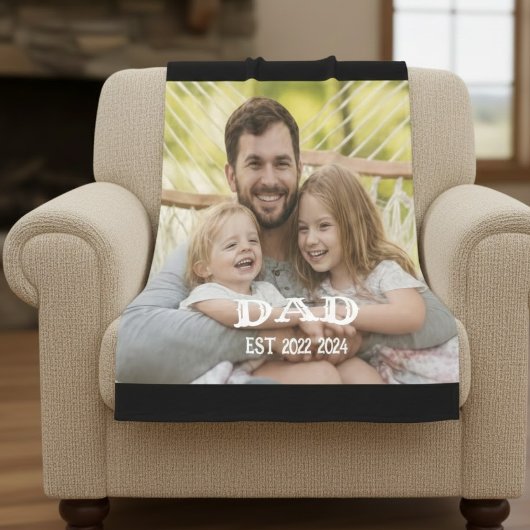Foto van vader gemaakt fleece deken