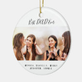 Foto van vader met kinderen keramisch ornament (Links)