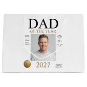 Foto van vader van het jaar (alleen wit) groot cadeauzakje (Voorkant)