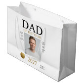 Foto van vader van het jaar (alleen wit) groot cadeauzakje (Voorkant Gekanteld)