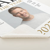 Foto van vader van het jaar (alleen wit) sherpa deken (3/4)