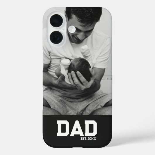 Foto van vader zwart & wit jaar Vaderdag  Case-Mate iPhone Case (Achterkant)