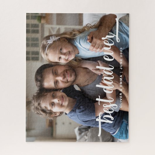 Foto van vaderdag Beste vader ooit Legpuzzel (Verticaal)