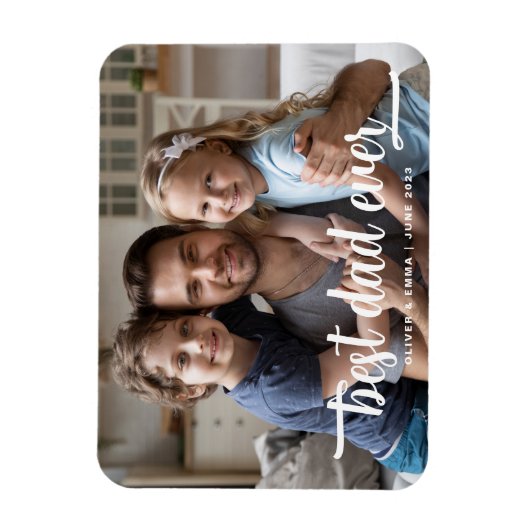 Foto van vaderdag Beste vader ooit Magneet (Verticaal)