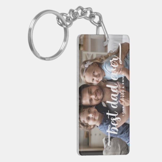 Foto van vaderdag Beste vader ooit Sleutelhanger (Voorkant Links)