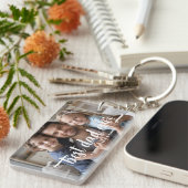 Foto van vaderdag Beste vader ooit Sleutelhanger (Voorkant Rechts)