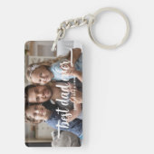 Foto van vaderdag Beste vader ooit Sleutelhanger (achterkant)