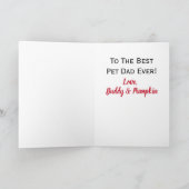 Foto van Vaderdag huisdier papa Grootste Beste Ooi Kaart (Binnen)
