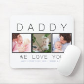 Foto van vaderdag papa 3 muismat (Met muis)