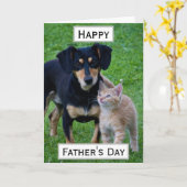 Foto van vaderdag Pet Dad Greatest Best Ever Kaart (Gele Bloem)