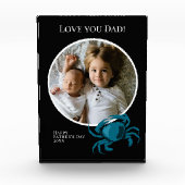 Foto van vaders Dag met blauwe krab (Voorkant)