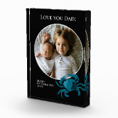 Foto van vaders Dag met blauwe krab (Rechts)