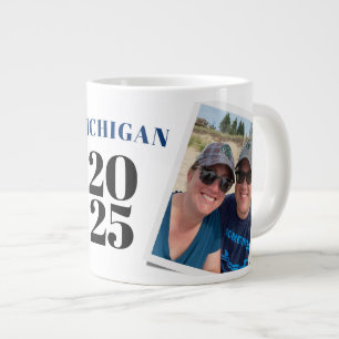 Foto van vakantie met familie bijzondere gelegenhe grote koffiekop