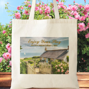 Foto van vakantiehuisje of hut te huur tote bag