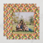 Foto van vakantiepatroon feestdagenkaart (Voorkant / Achterkant)