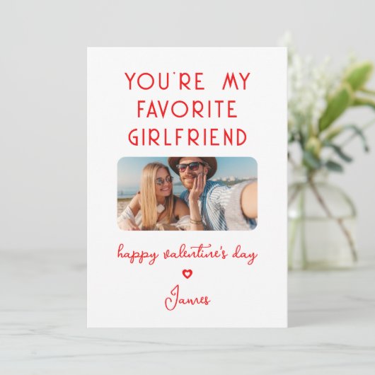 Foto van Valentijnsdag Je bent Mijn favoriete Vrie Feestdagenkaart (Staand voorkant)