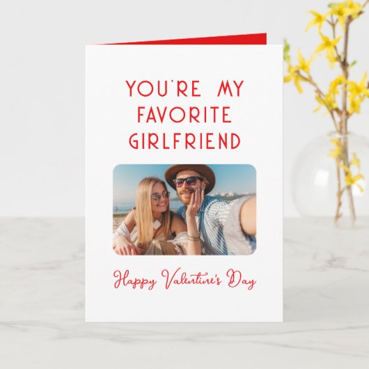 Foto van Valentijnsdag Je bent Mijn favoriete Vrie Kaart (Gele Bloem)