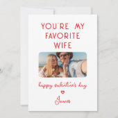Foto van Valentijnsdag Je bent mijn favoriete vrou Feestdagenkaart (Voorkant)