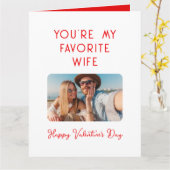 Foto van Valentijnsdag Je bent mijn favoriete vrou Kaart (Gele Bloem)