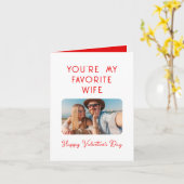 Foto van Valentijnsdag Je bent mijn favoriete vrou Kaart (Gele Bloem)