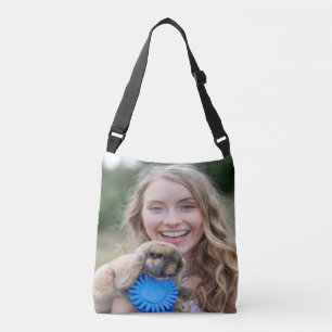 Foto van vee tentoonstelling konijn aanpassen crossbody tas