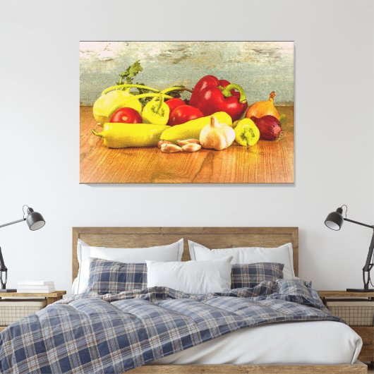 Foto van "Vegetables". Bestel nu Canvas Afdruk (Insitu (Slaapkamer))