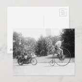  foto van Velocipede en politiemotorfiets Briefkaart (Voorkant / Achterkant)