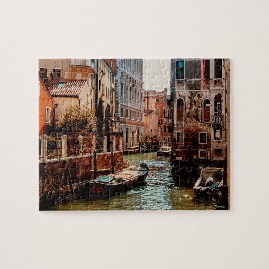 Foto van Venice Canal Gondolas in Italië Foto Legpuzzel (Horizontaal)