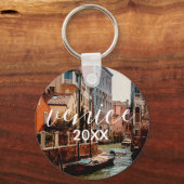 Foto van Venice Canal Gondolas in Italië Foto Sleutelhanger (Voorkant)