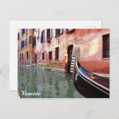 Foto van Venice Italy Canal Gondola Briefkaart (Voorkant / Achterkant)