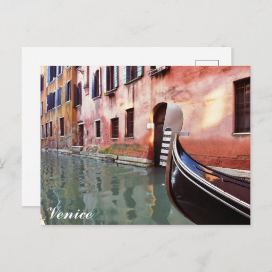 Foto van Venice Italy Canal Gondola Briefkaart (Voorkant / Achterkant)
