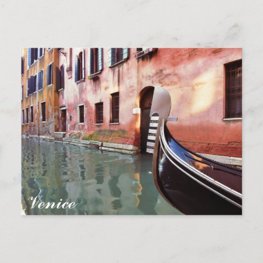 Foto van Venice Italy Canal Gondola Briefkaart (Voorkant)