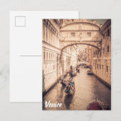Foto van Venice Italy Canal Gondola Briefkaart (Voorkant / Achterkant)