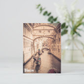 Foto van Venice Italy Canal Gondola Briefkaart (Staand voorkant)