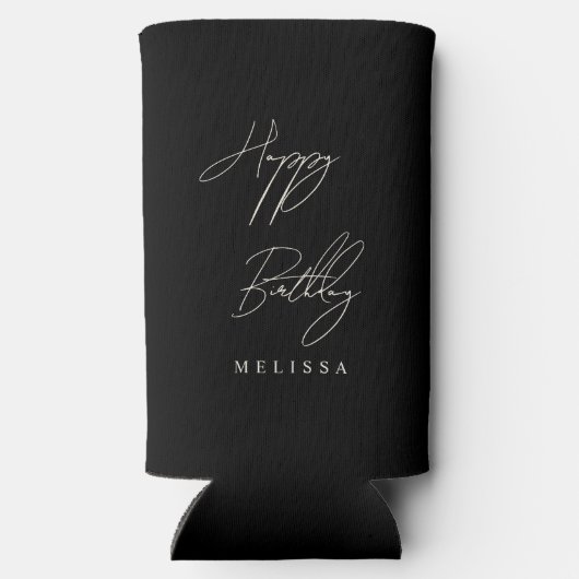 Foto van verjaardagsfeestdagen koelen seltzer blikjeskoeler (Achterkant)