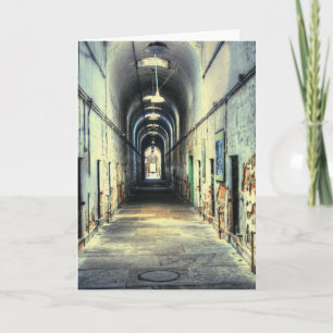 Foto van verlaten gebouw blanco kaart