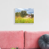 Foto van verlaten huis canvas afdruk (Insitu (Woonkamer))