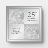 Foto van verleden en Cadeau Zilver Jubileum (glanz Fotoplaat (Voorkant)