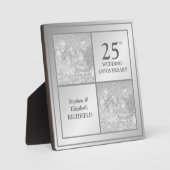 Foto van verleden en Cadeau Zilver Jubileum (glanz Fotoplaat (Voorkant)