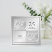 Foto van verleden en Cadeau Zilver Jubileum (glanz Kaart (Staand voorkant)