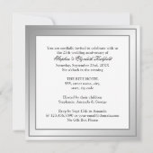 Foto van verleden en Cadeau Zilver Jubileum (glanz Kaart (Achterkant)