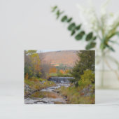Foto van Vermont Stream Waterfall Autumn Briefkaart (Staand voorkant)